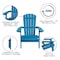 Flash Furniture All-Weather Folding Adirondack Chair in Blue JJ-C14505-BLU-GG - alternate 2